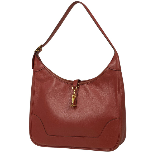 HERMES Handbags - Hermes Hermès Trim 31 One-Shoulder Shoulder Bag in Red Leather, Size E, Women's